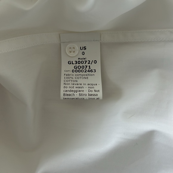 G. Label / White Short Sleeve Blouse / Size 0 - Picture 6 of 9